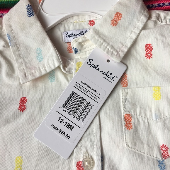 SPLENDID SZ 4 SHIRT/CHARMING PINEAPPLE PRINT HP! - Picture 2 of 8